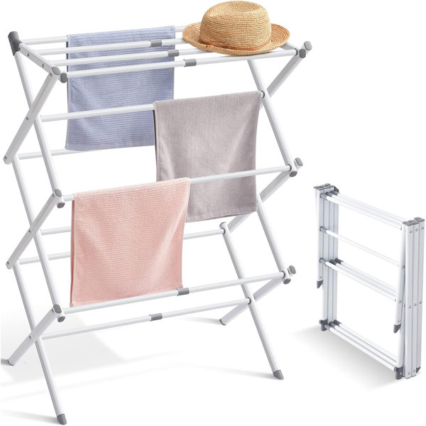 Rebrilliant Steel Foldable Accordion Drying Rack Wayfair